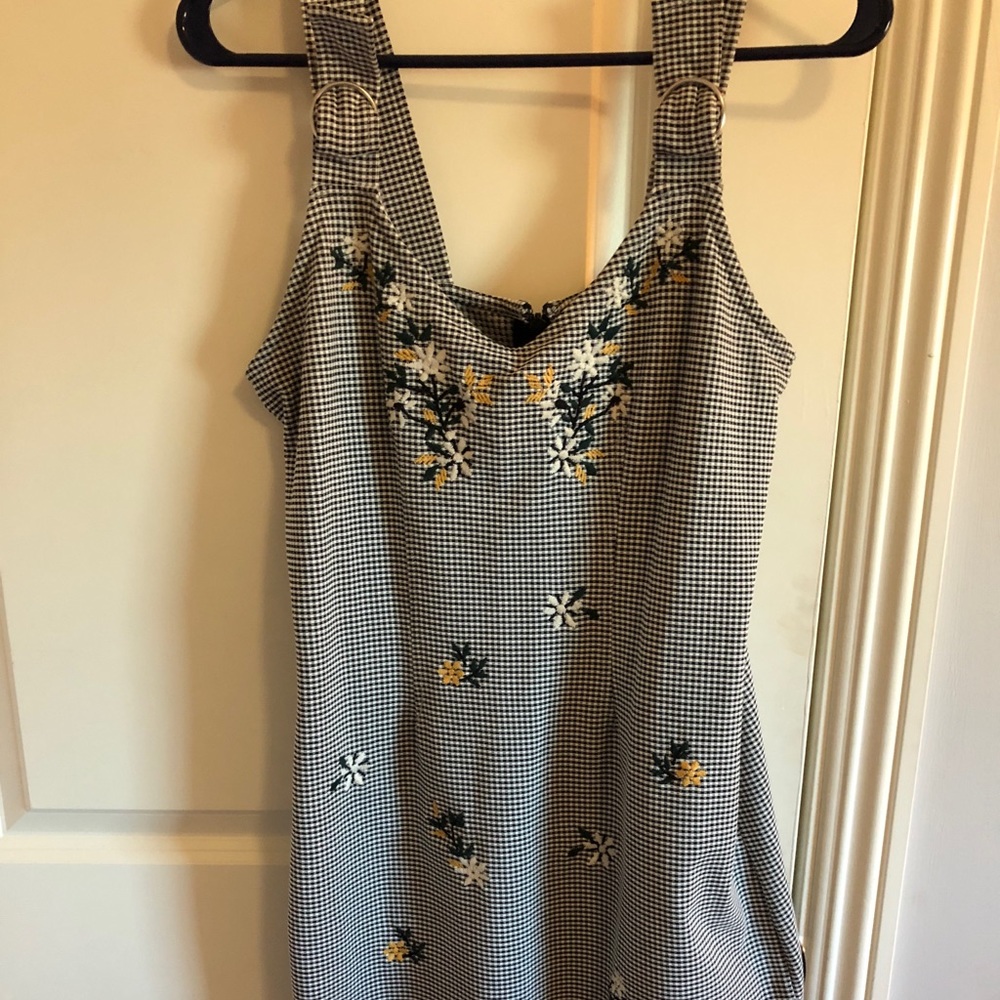 Topshop checkered dress